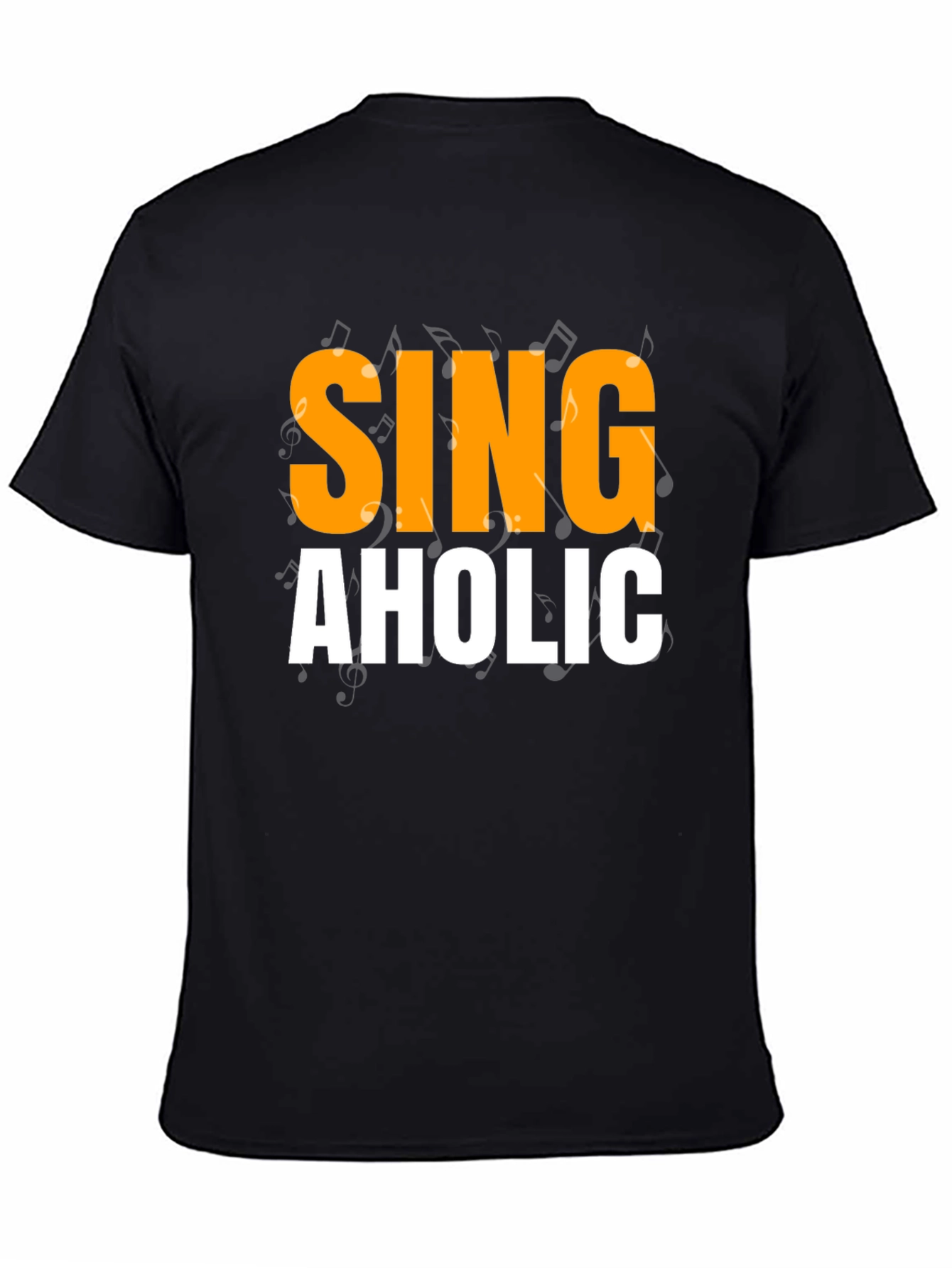 Camiseta Negra SINGAHOLIC para Amantes de la Música
