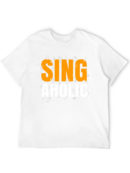 Camiseta Negra SINGAHOLIC para Amantes de la Música