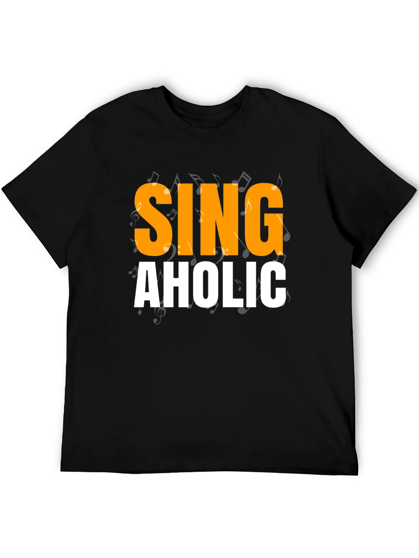 Camiseta Negra SINGAHOLIC para Amantes de la Música