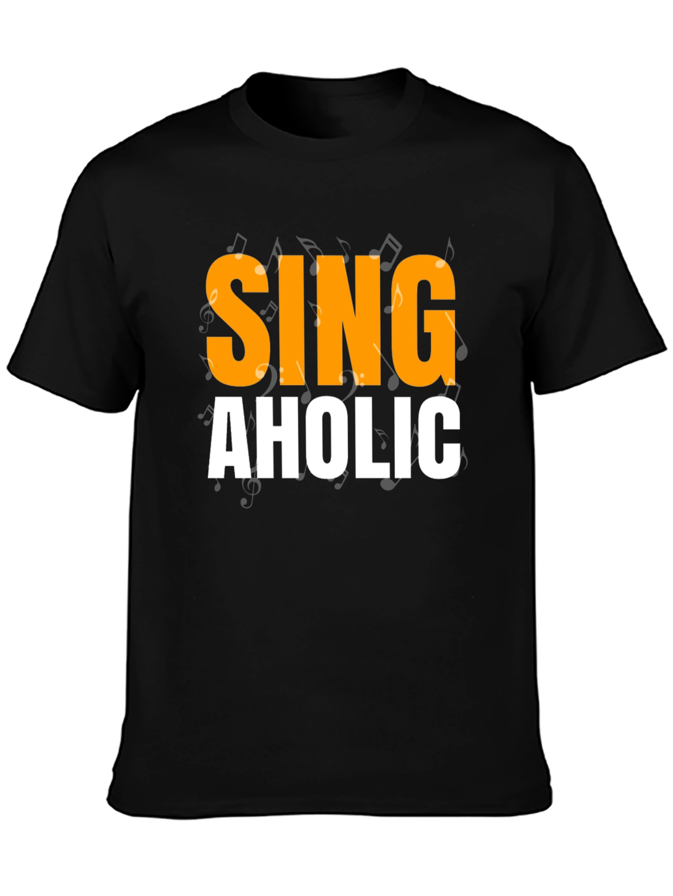 Camiseta Negra SINGAHOLIC para Amantes de la Música