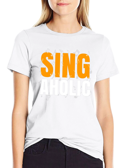Camiseta Negra SINGAHOLIC para Amantes de la Música