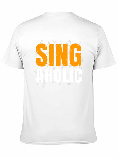 Camiseta Negra SINGAHOLIC para Amantes de la Música