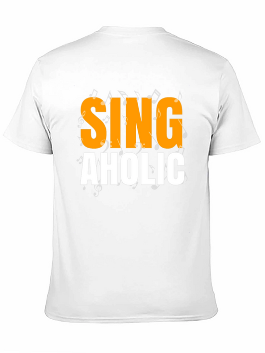 Camiseta Negra SINGAHOLIC para Amantes de la Música