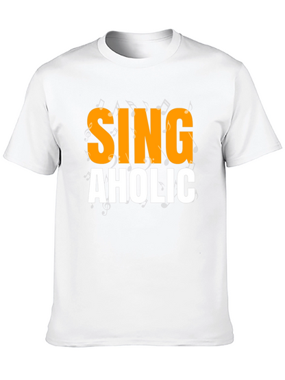 Camiseta Negra SINGAHOLIC para Amantes de la Música