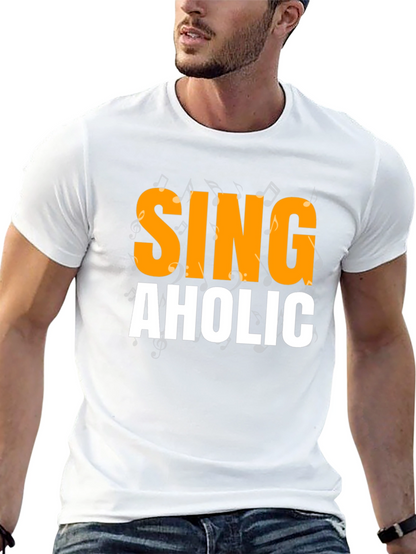 Camiseta Negra SINGAHOLIC para Amantes de la Música
