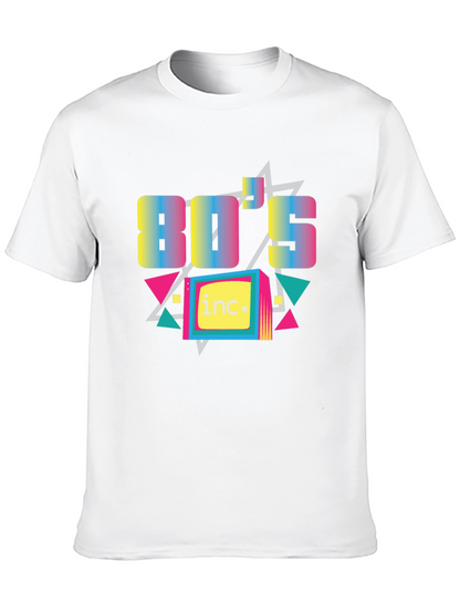 Camiseta Negra con Diseño Retro Años 80