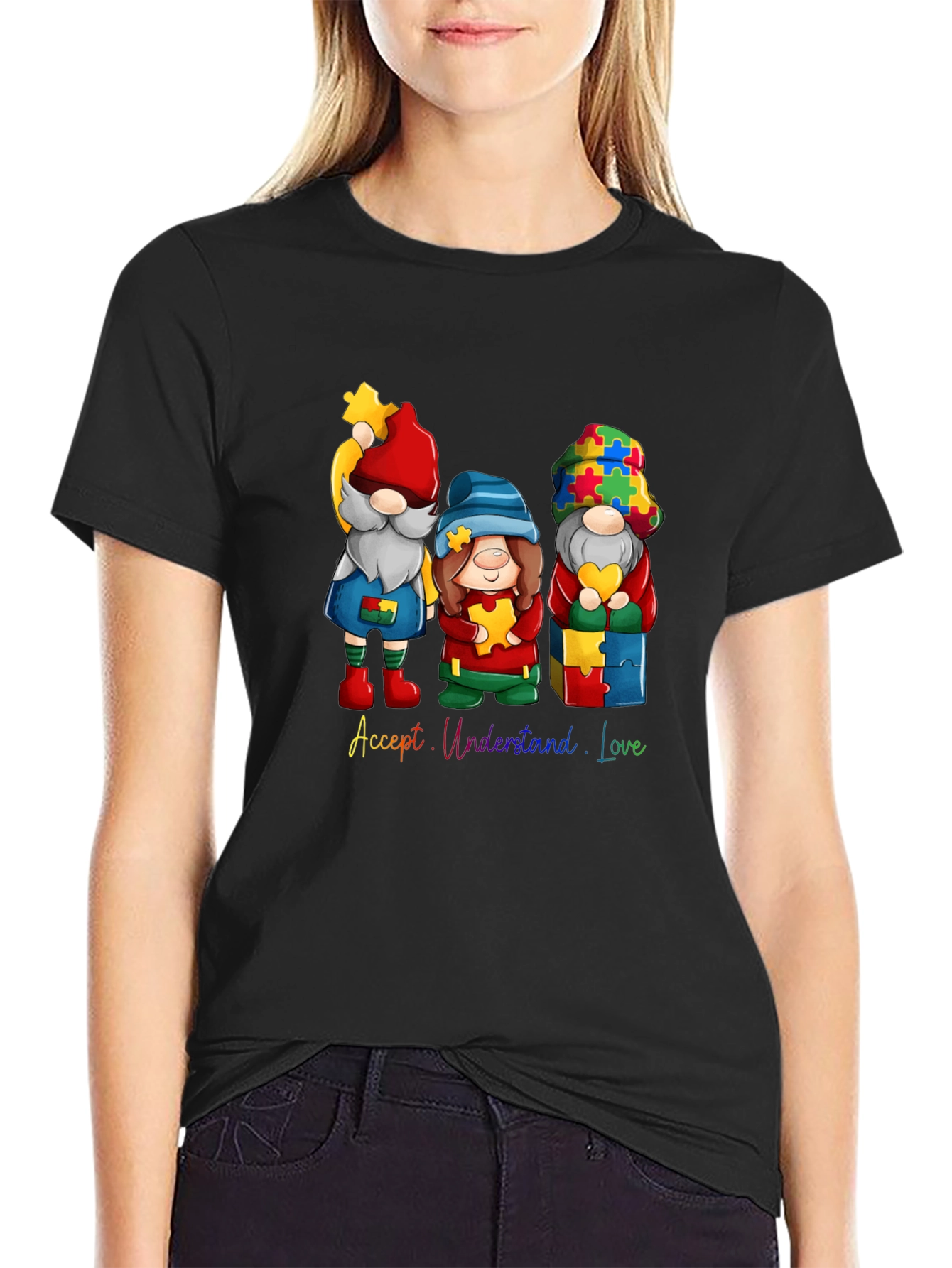 Camiseta Accept Understand Love Gnomos Autismo