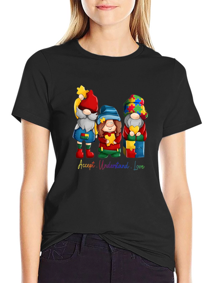 Camiseta Accept Understand Love Gnomos Autismo