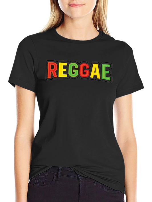 Camiseta Negra Reggae Colores Rasta