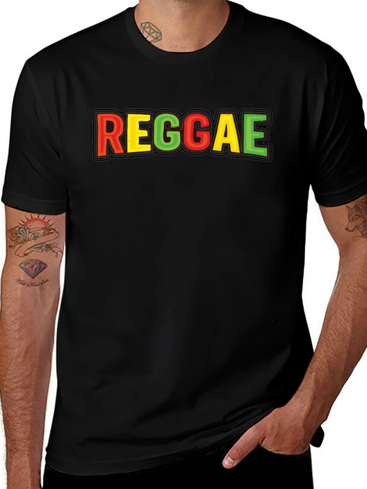 Camiseta Negra Reggae Colores Rasta