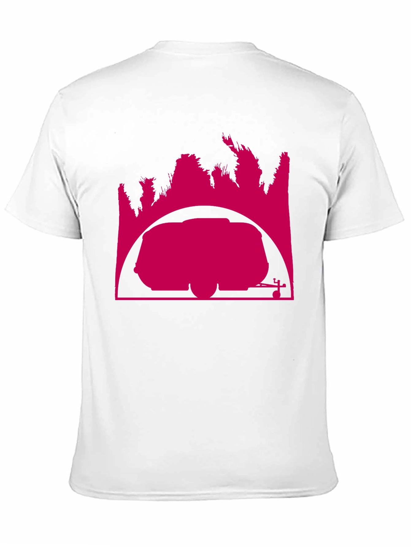 Camiseta Negra con Diseño Gráfico Abstracto Rosa