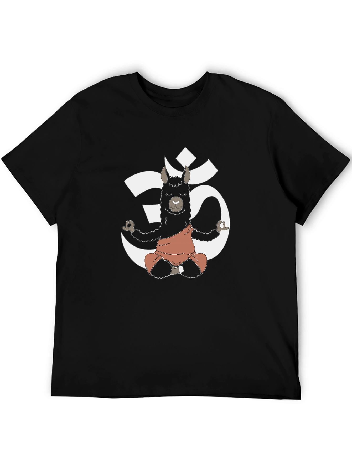 Camiseta Hombre Negra con Llama Yoga Om