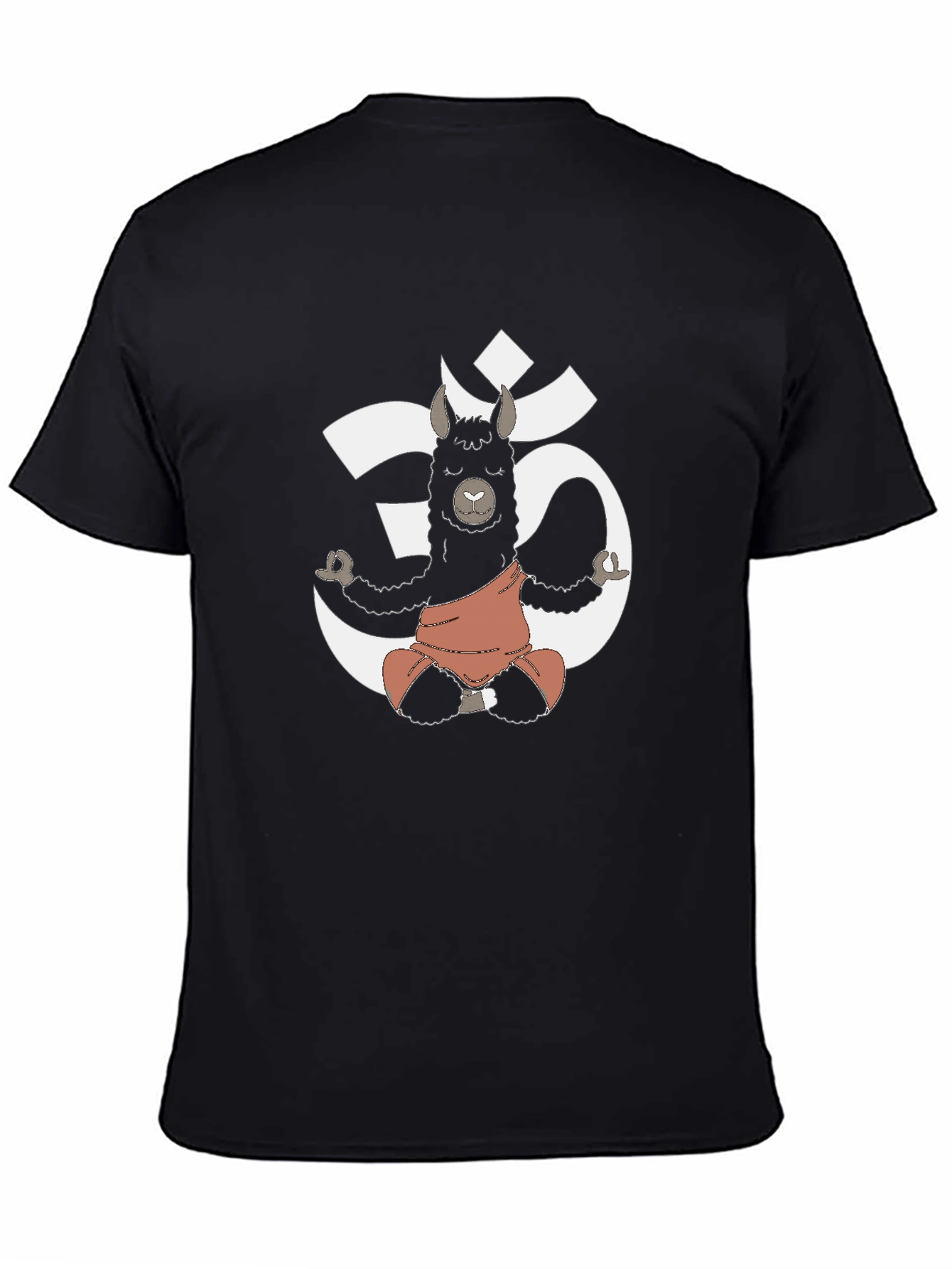 Camiseta Hombre Negra con Llama Yoga Om