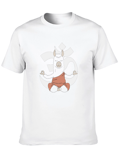 Camiseta Hombre Negra con Llama Yoga Om