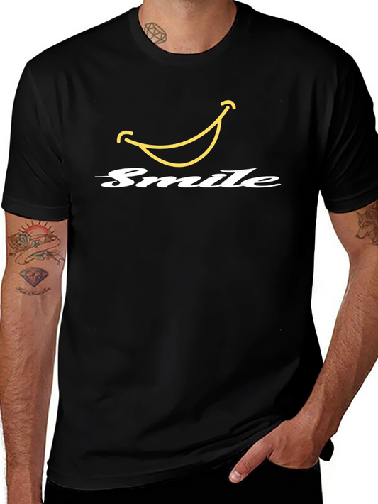 Camiseta Negra Smile Diseño Único