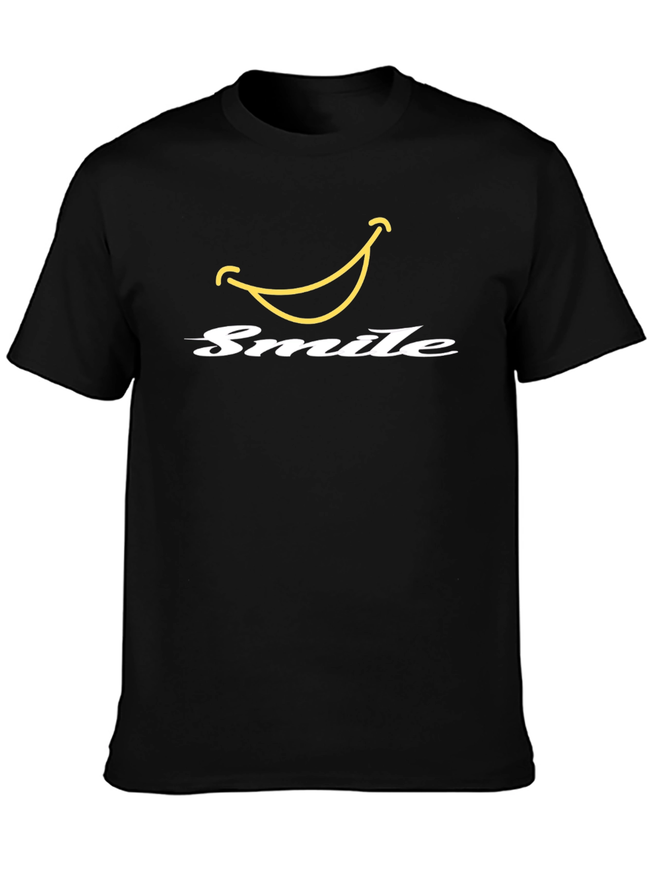 Camiseta Negra Smile Diseño Único