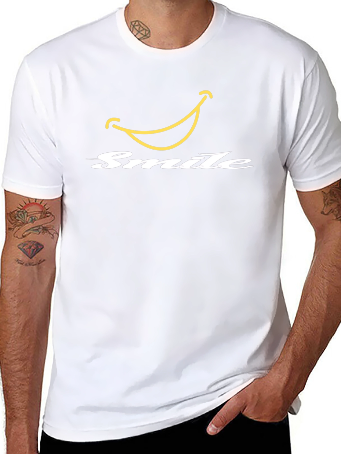 Camiseta Negra Smile Diseño Único