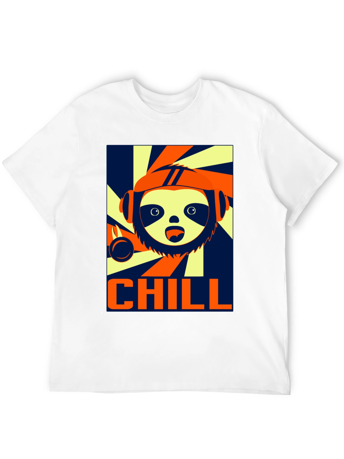 Camiseta Negra Chill con Diseño de Perezoso Cool