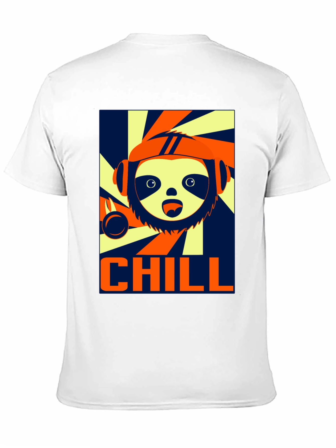 Camiseta Negra Chill con Diseño de Perezoso Cool