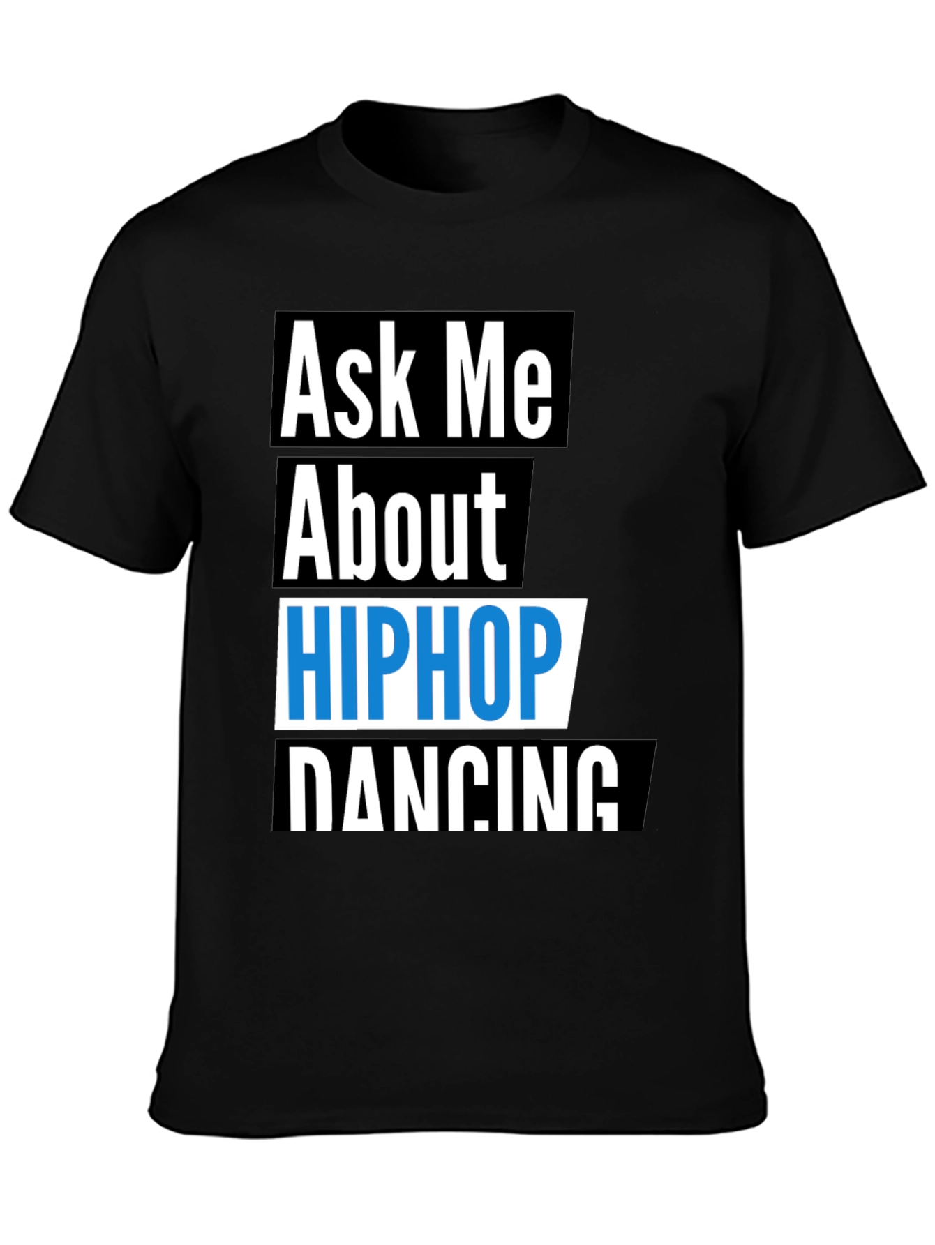 Camiseta Negra Hip Hop Dancing para Hombre