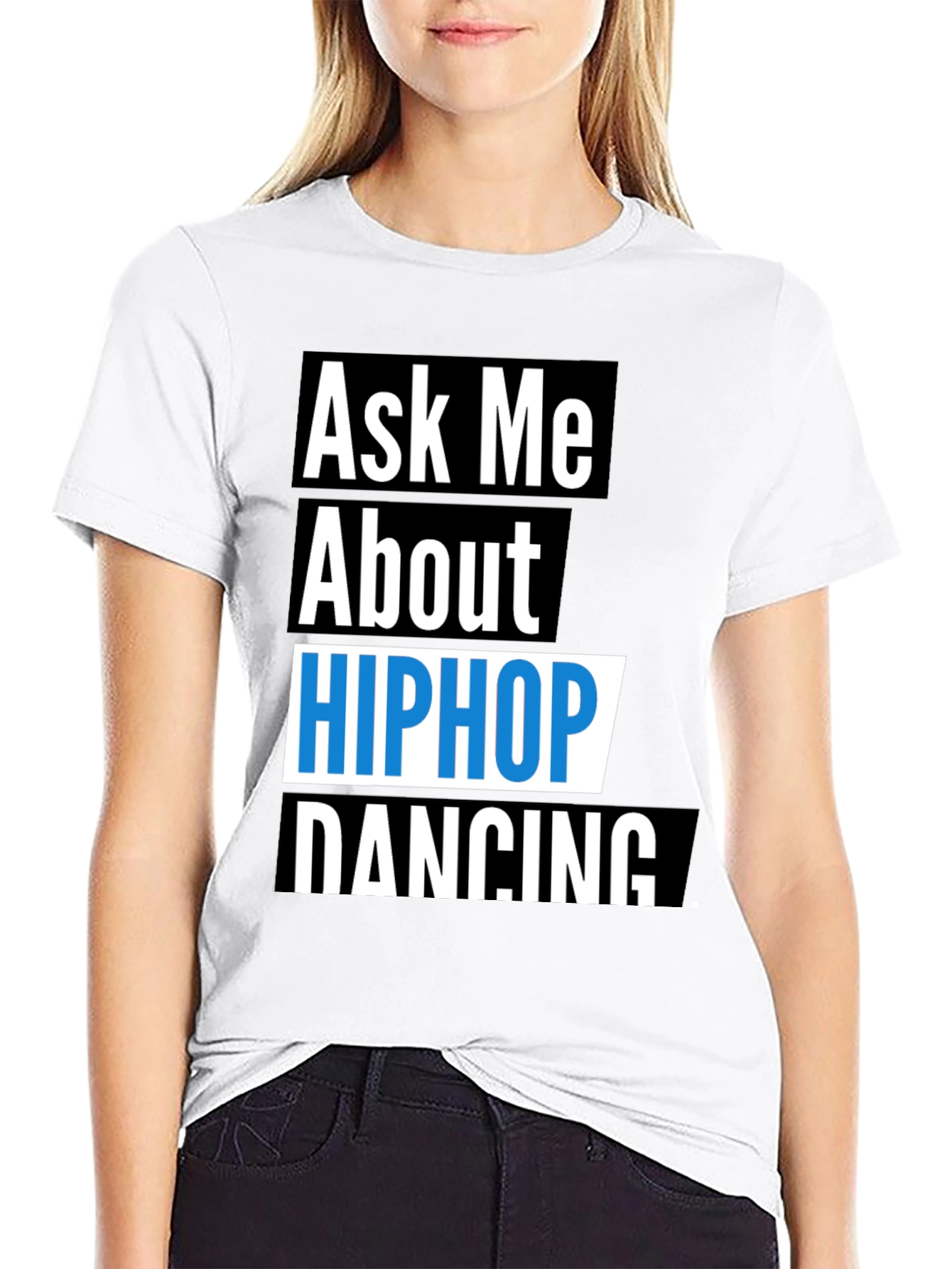 Camiseta Negra Hip Hop Dancing para Hombre