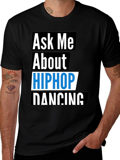 Camiseta Negra Hip Hop Dancing para Hombre