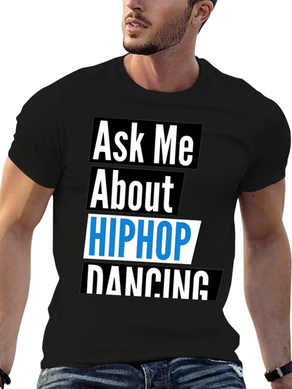 Camiseta Negra Hip Hop Dancing para Hombre