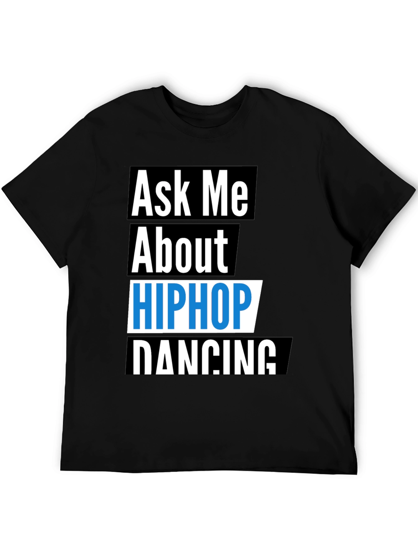 Camiseta Negra Hip Hop Dancing para Hombre