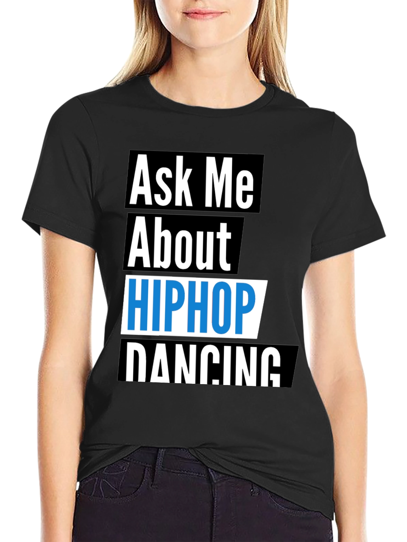 Camiseta Negra Hip Hop Dancing para Hombre