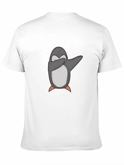Camiseta Negra con Pingüino Dabbing para Hombre
