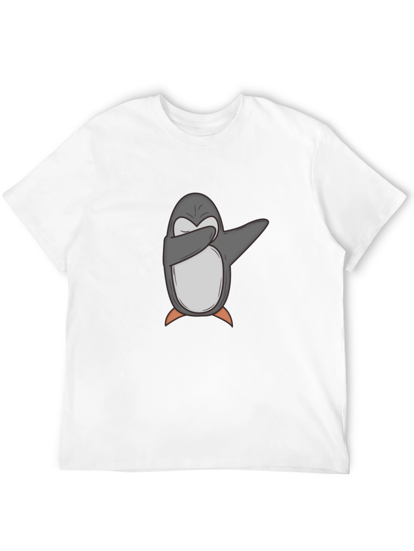 Camiseta Negra con Pingüino Dabbing para Hombre