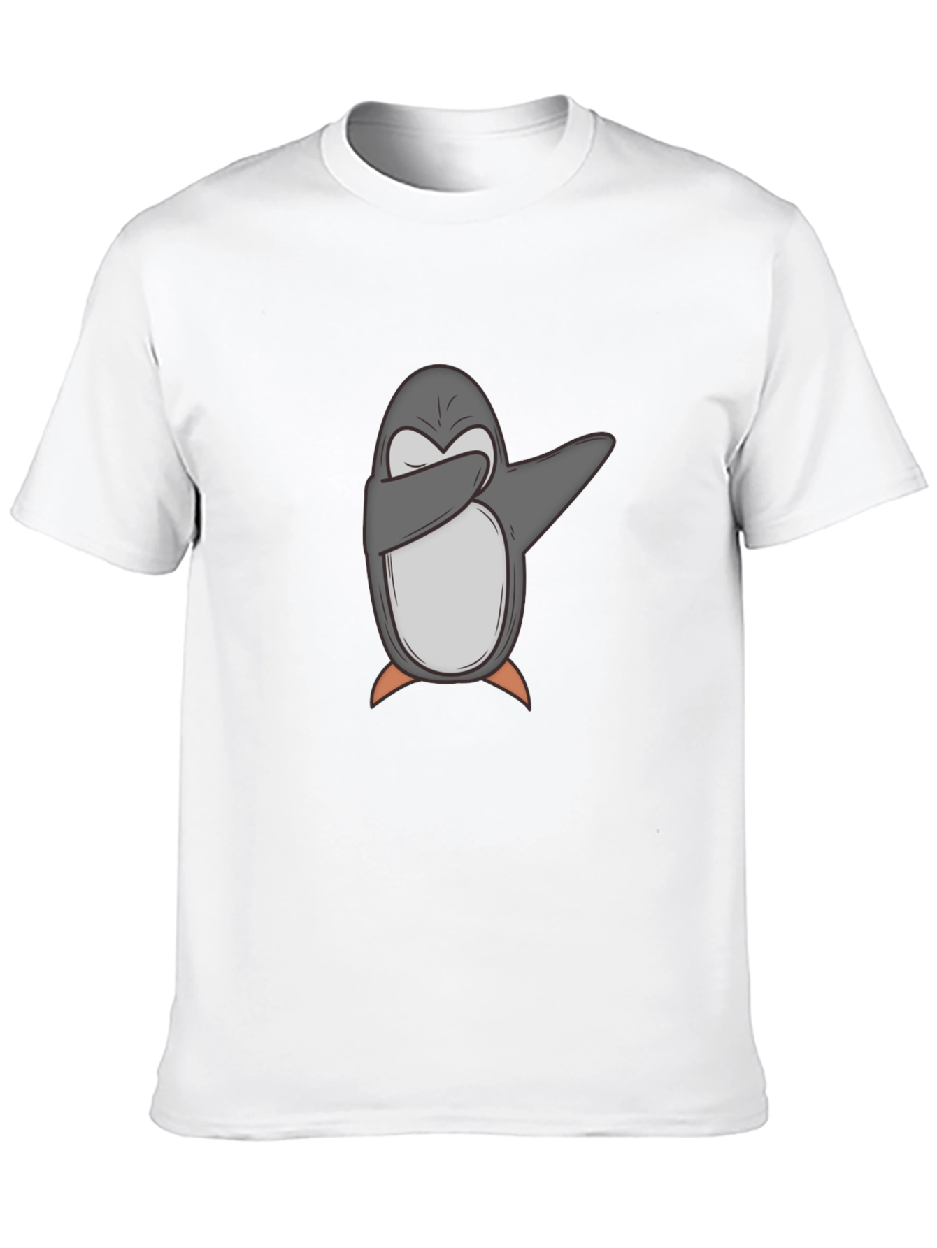 Camiseta Negra con Pingüino Dabbing para Hombre