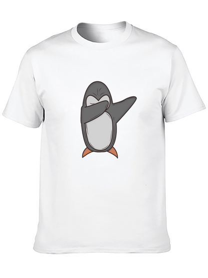 Camiseta Negra con Pingüino Dabbing para Hombre