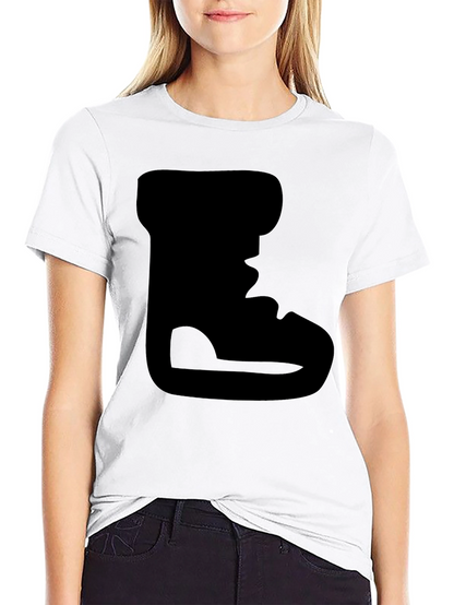 Camiseta Negra con Diseño de Bota