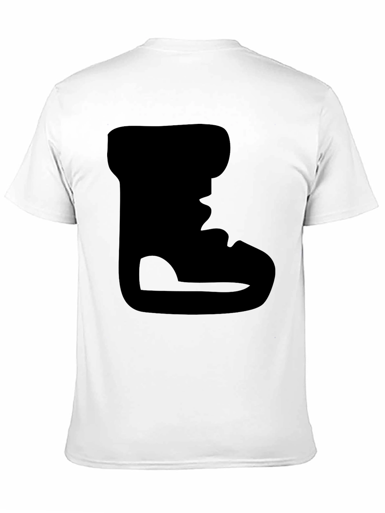 Camiseta Negra con Diseño de Bota