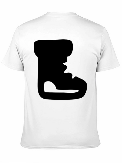 Camiseta Negra con Diseño de Bota