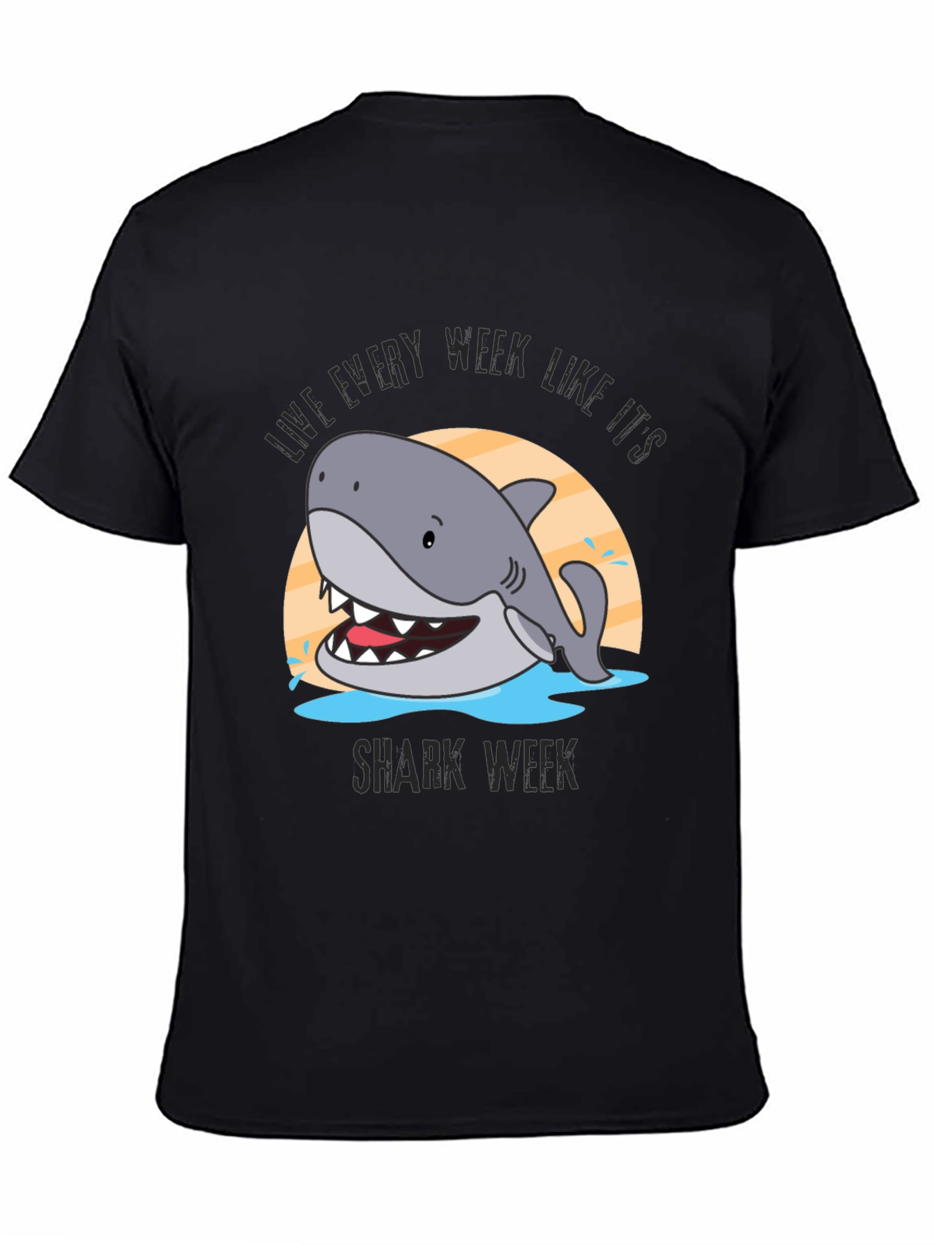 Camiseta Negra Tiburón Semana del Tiburón