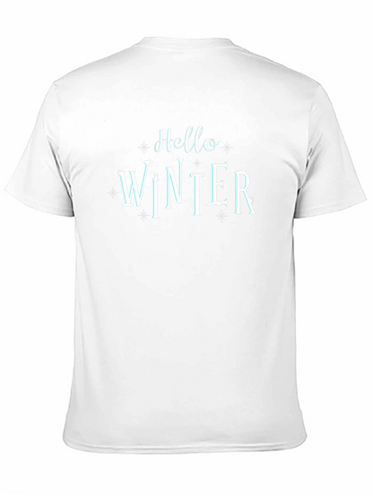 Camiseta Negra Hello Winter Invierno
