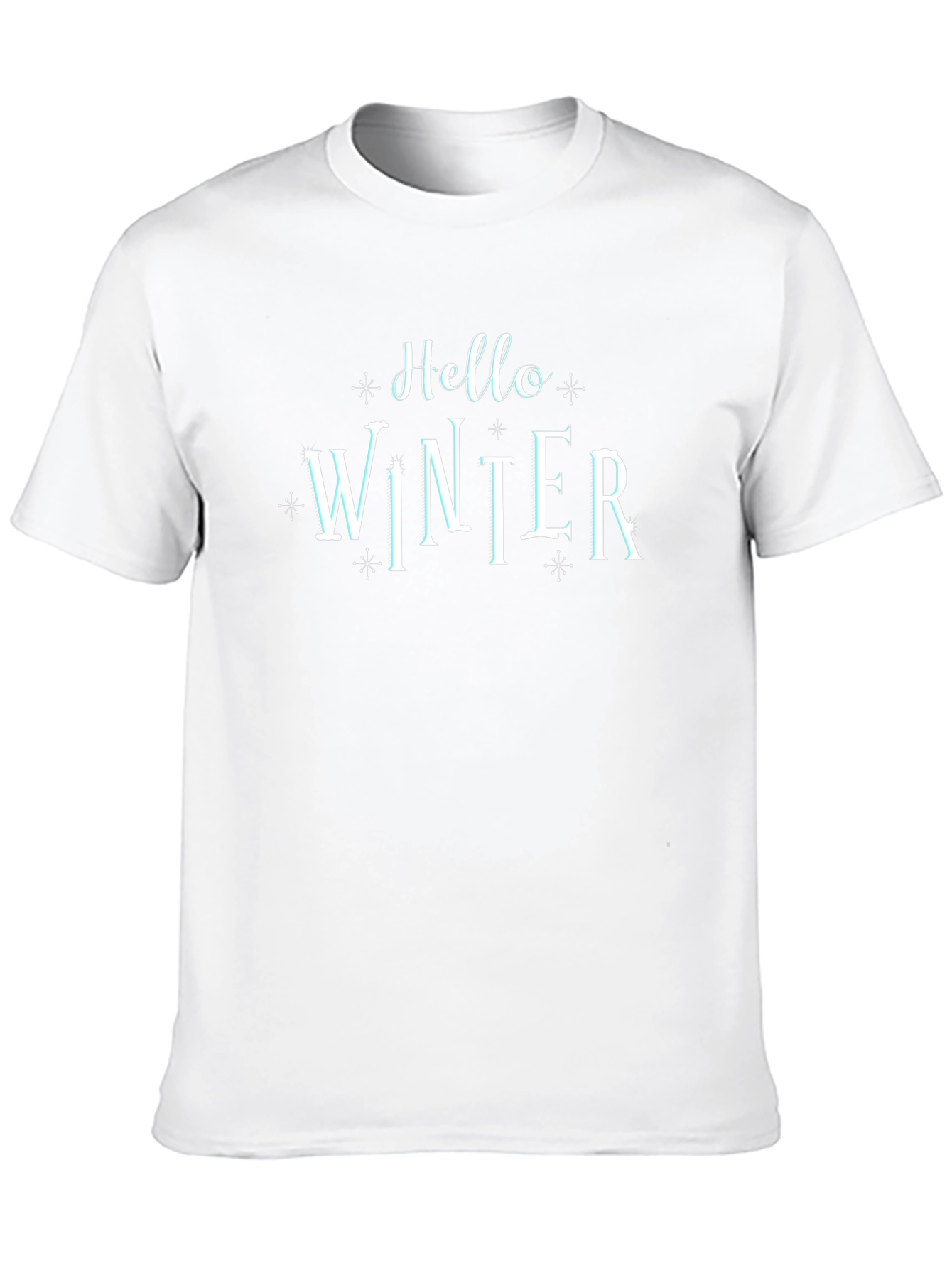 Camiseta Negra Hello Winter Invierno