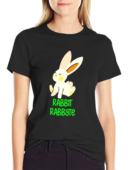 Camiseta Negra con Diseño de Conejo Rabbyte