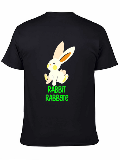 Camiseta Negra con Diseño de Conejo Rabbyte