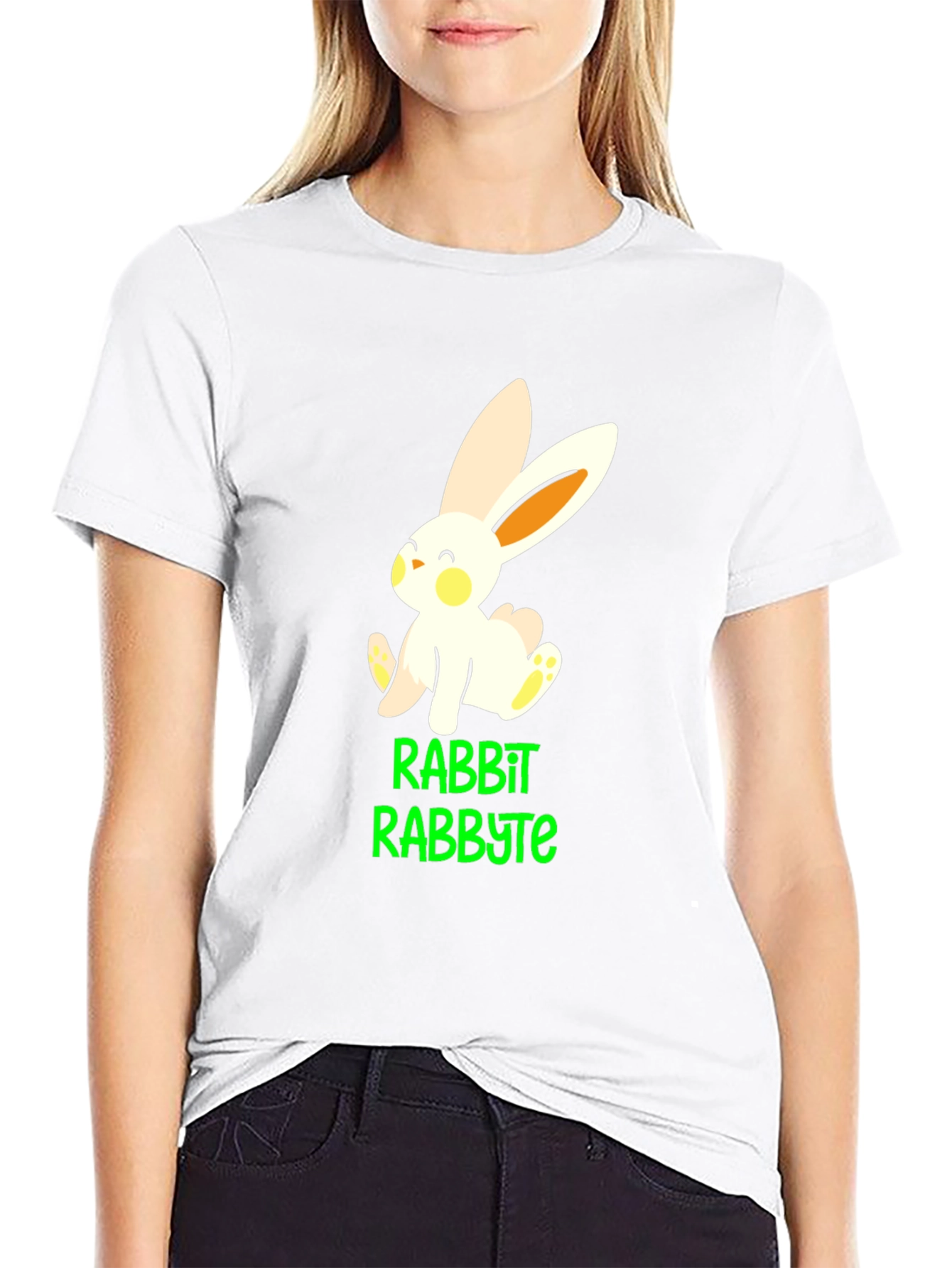 Camiseta Negra con Diseño de Conejo Rabbyte