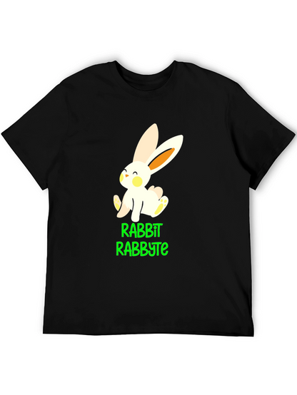 Camiseta Negra con Diseño de Conejo Rabbyte