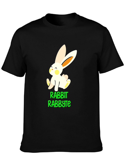 Camiseta Negra con Diseño de Conejo Rabbyte