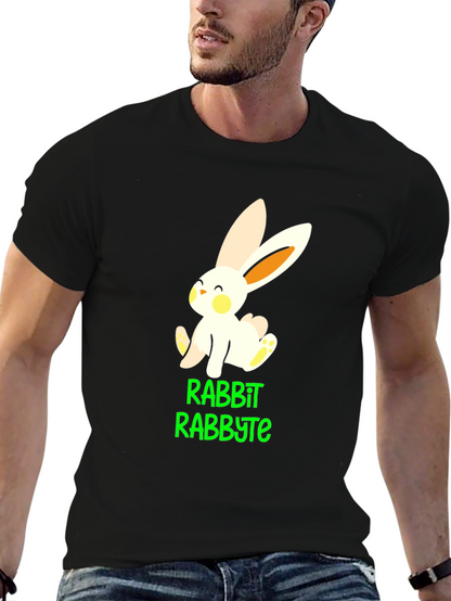 Camiseta Negra con Diseño de Conejo Rabbyte