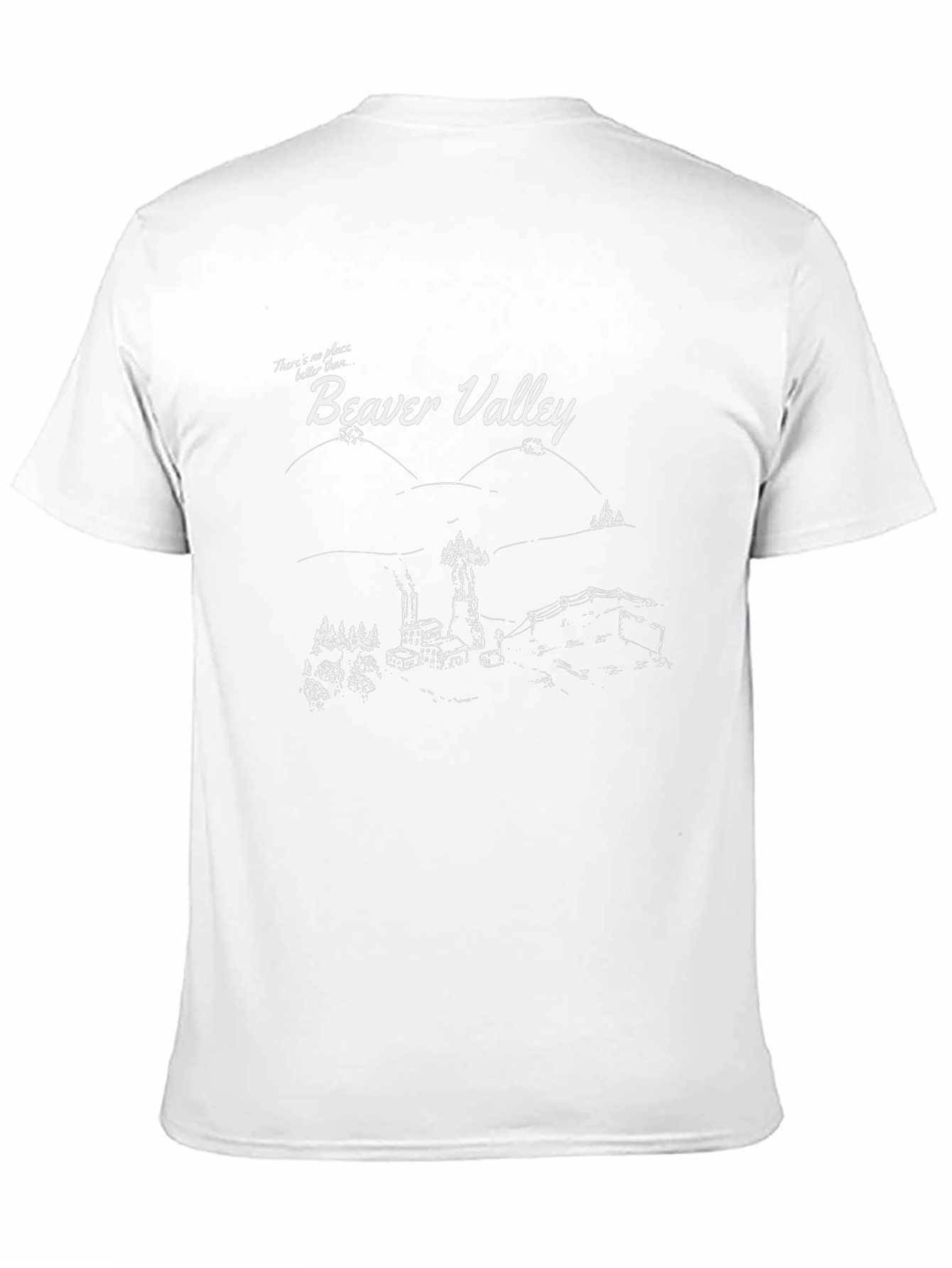 Camiseta Negra con Diseño de Beaver Valley