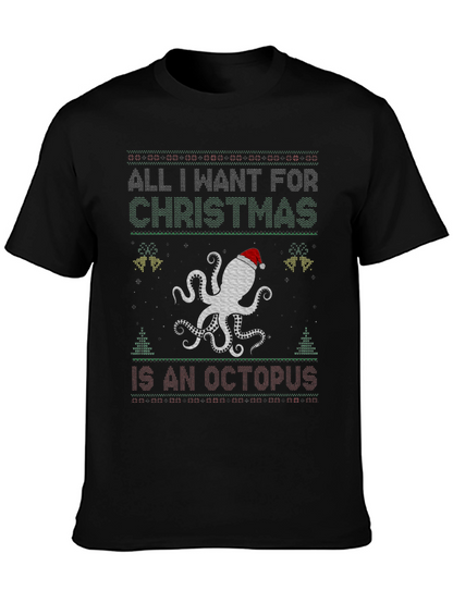 Camiseta Navideña Pulpo: ¡Lo quiero para Navidad!