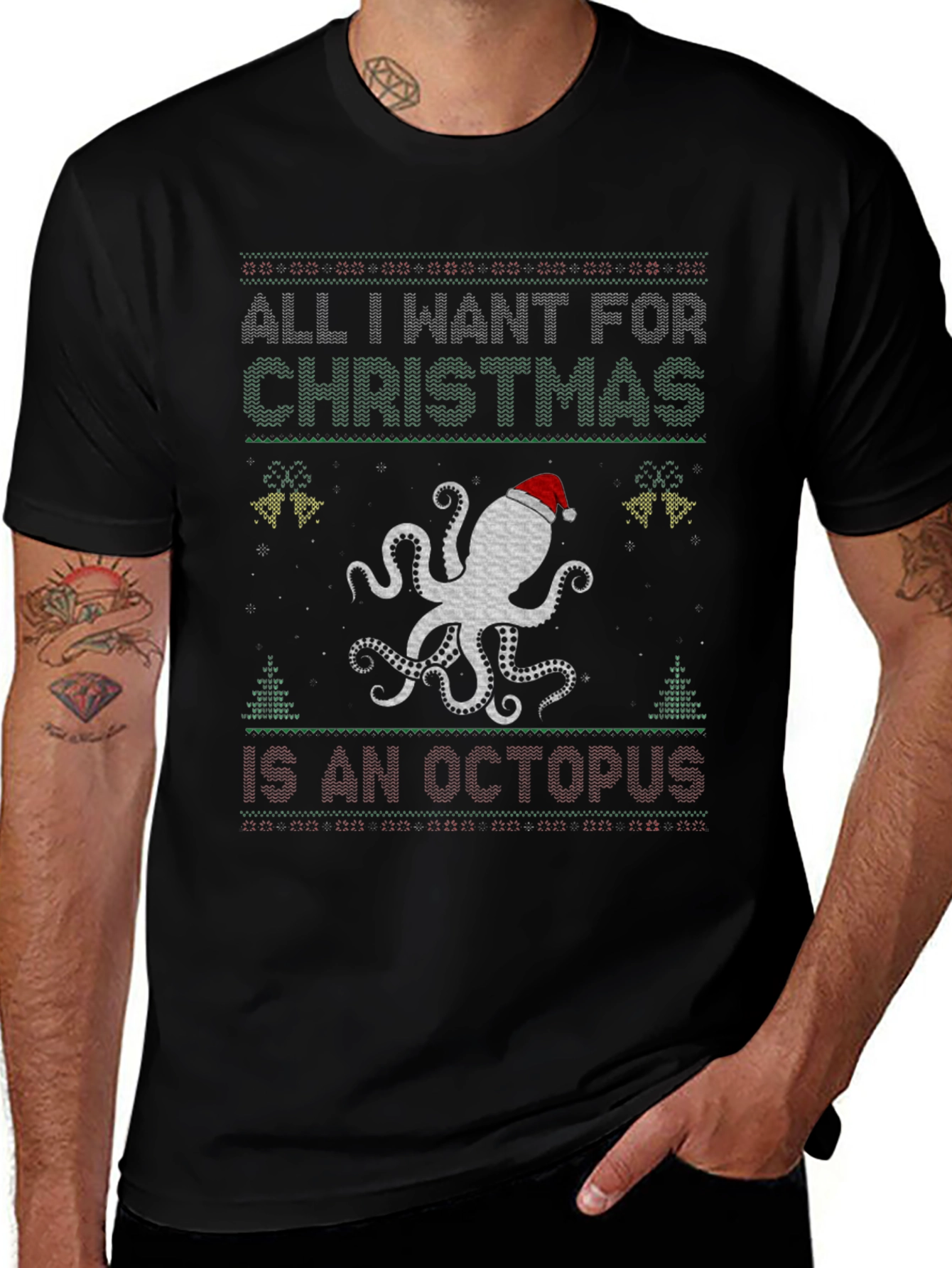 Camiseta Navideña Pulpo: ¡Lo quiero para Navidad!