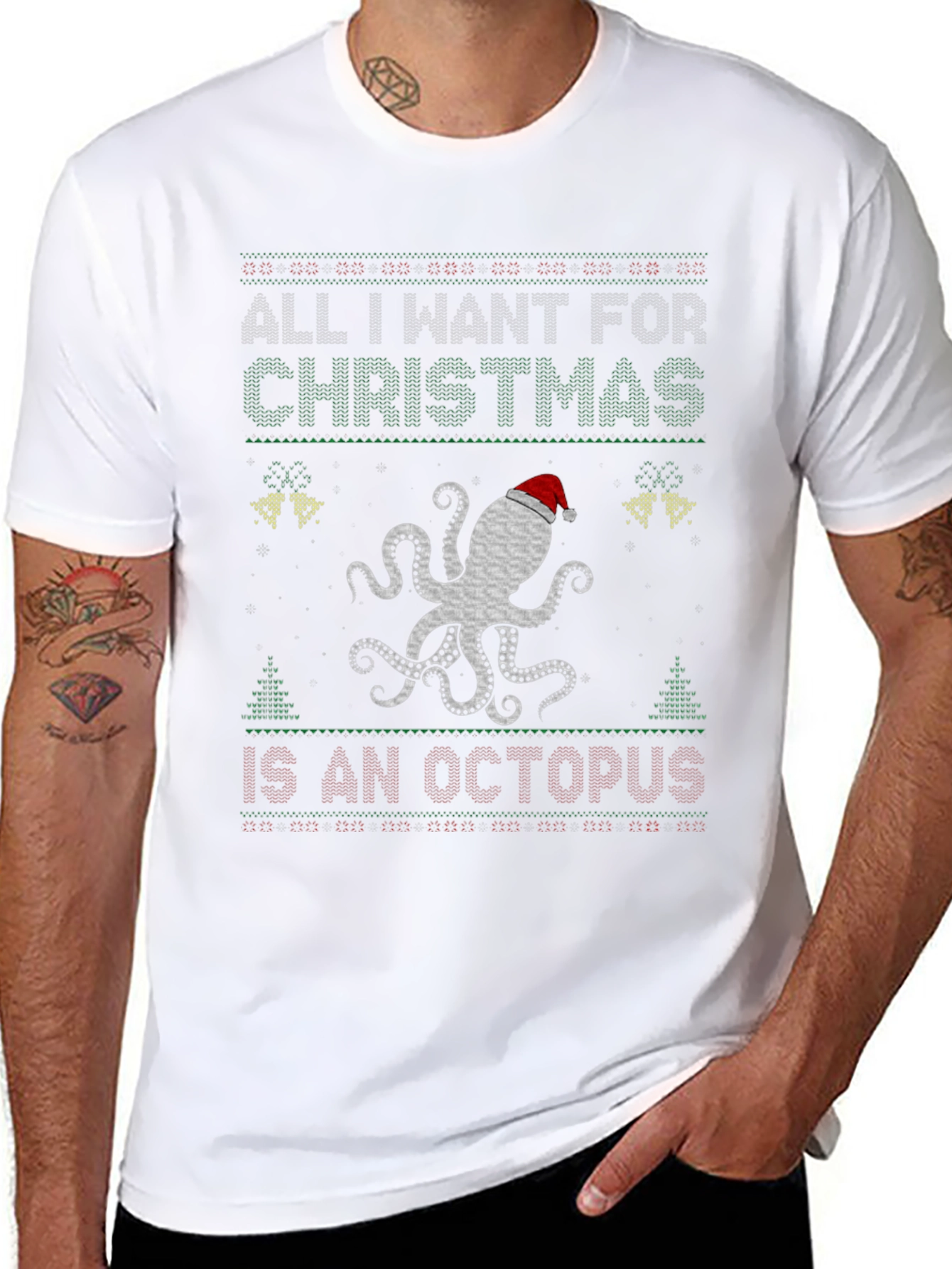 Camiseta Navideña Pulpo: ¡Lo quiero para Navidad!