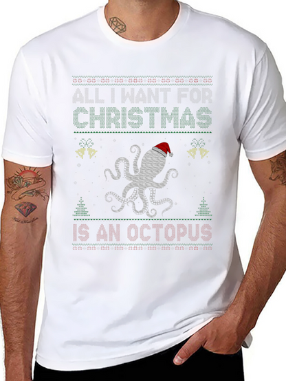 Camiseta Navideña Pulpo: ¡Lo quiero para Navidad!